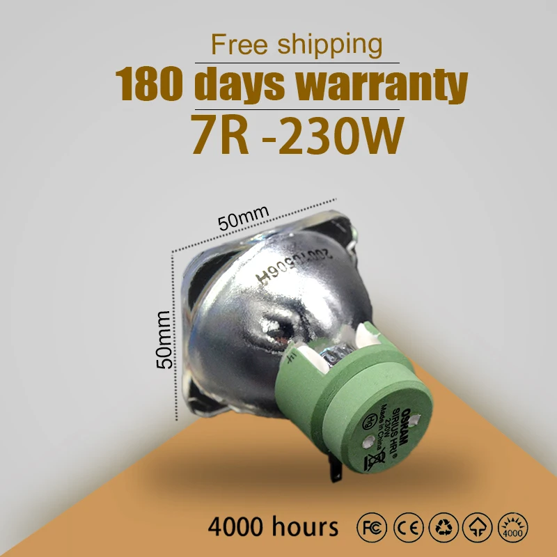 

7R 230W Metal Halide Lamp moving beam 230 beam 230 SIRIUS HRI230W with 180 days warranty