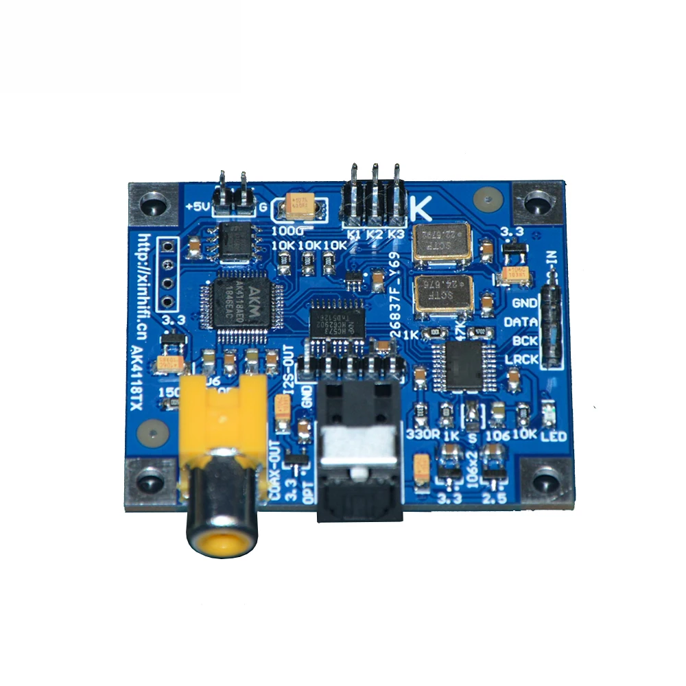 Ak4118 I2S к коаксиальному волокну SPDIF с выходной поддержкой 24bit 192K DC 5V F8 003|Усилители
