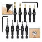 Сверло спиральное с шестигранной рукояткой 6,35 мм, 5 шт., высокоскоростное стальное сверло для снятия фаски, электроинструменты для деревообработки, 2 мм, 2,3 мм, 2,8 мм, 3 мм, 3,5 мм