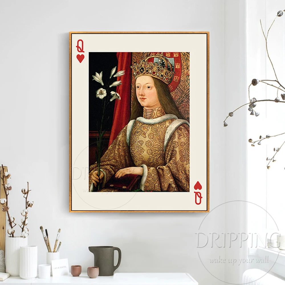 Уникальная настенная живопись ручная роспись король и королева картина маслом