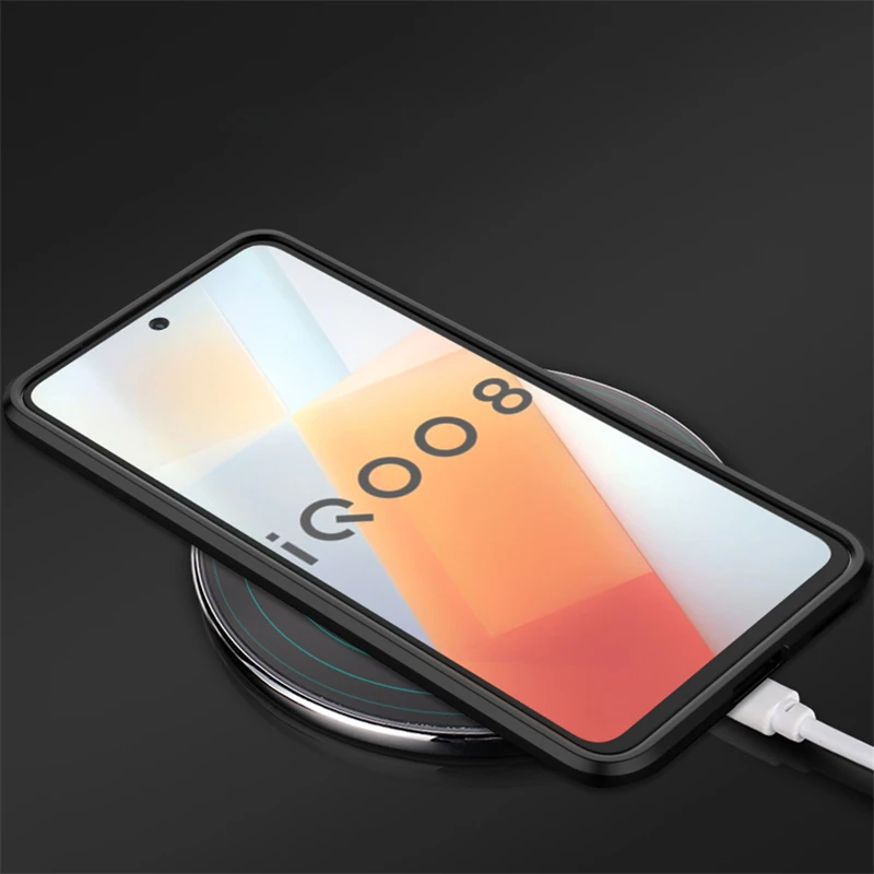 For vivo iQOO 8 Case Forvivo iQOO 8 Cover Armor Silicone Invisible Holder Hard PC Protective Cover For vivo iQOO 8 Pro Case