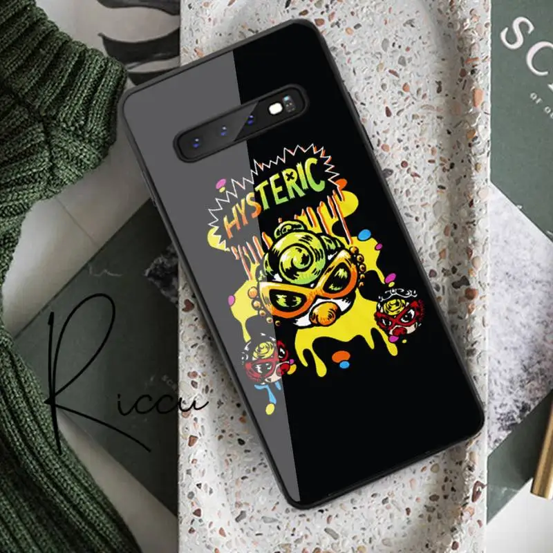 

Japan Fashion hysteric mini Phone Case Tempered Glass For Samsung S20 Plus S7 S8 S9 S10E Plus Note 8 9 10 Plus A7 2018