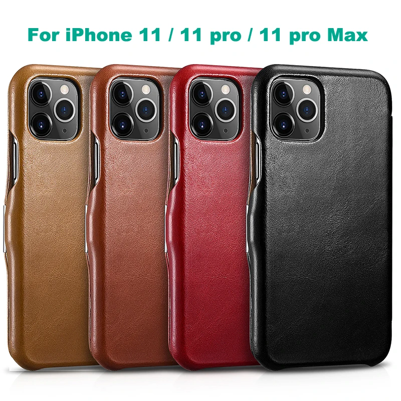 Icarer чехол из натуральной кожи для iPhone 11 Pro Max 6 7 8 Plus XI XR XS MaX Магнитная застежка Ретро Тонкий флип-чехол для телефона