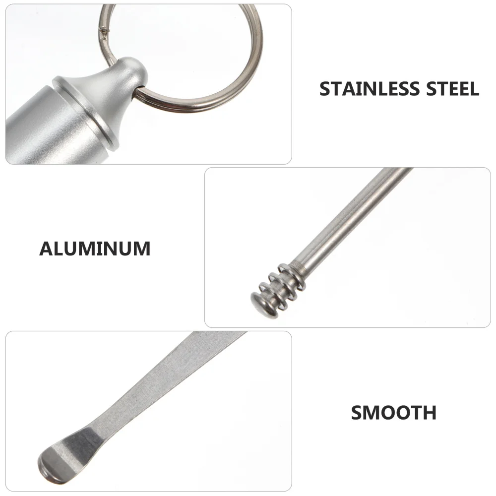 

1 Set Ear Wax Remover Set Stainless Steel Kids Adults Ear Spoon with Storage Box
