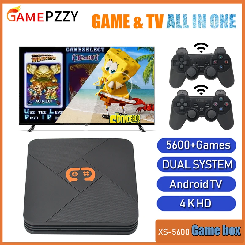 Новейшая игровая консоль с беспроводными контроллерами ТВ Ретро со встроенными