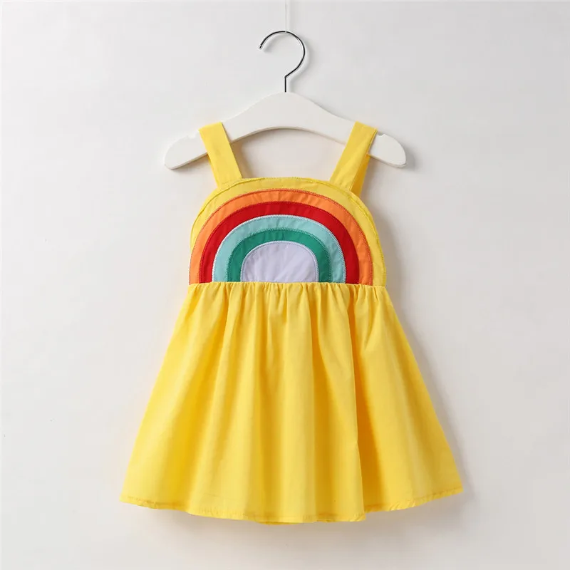 2020 New Children's Clothing Baby Girl Dress Cute Cotton Kids Summer Camisole for Sun Print Princess Dresses 1-5T | Детская одежда