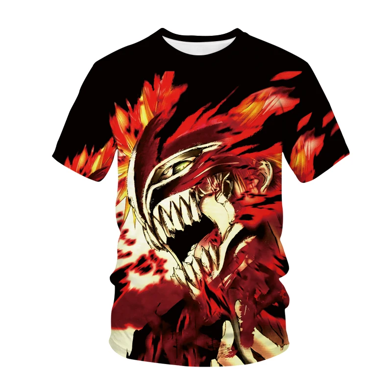 

Harajuku anime t-shirt bleach 3d printing man woman streetwear o-neck short sleeve t-shirt hip hop t-shirts unisex clothing