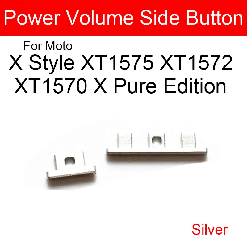 

1 Set Volume Up And Down + Power On Off Buttons For Motorola Moto X Play Style X+1 2nd Gen X2 Power Side Button Repair Parts