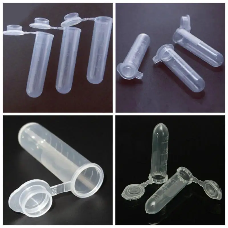 

Brand New 2/5/10ML Plastic Centrifuge Tube With Lid Round Bottom ,Scale Tube Press Covers Seed Bottle Lab Supplies