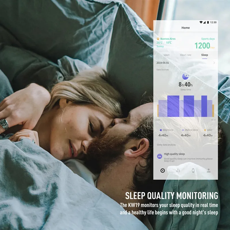 Смарт часы KW19 с пульсометром Bluetooth мужские спортивные для фитнеса Android и