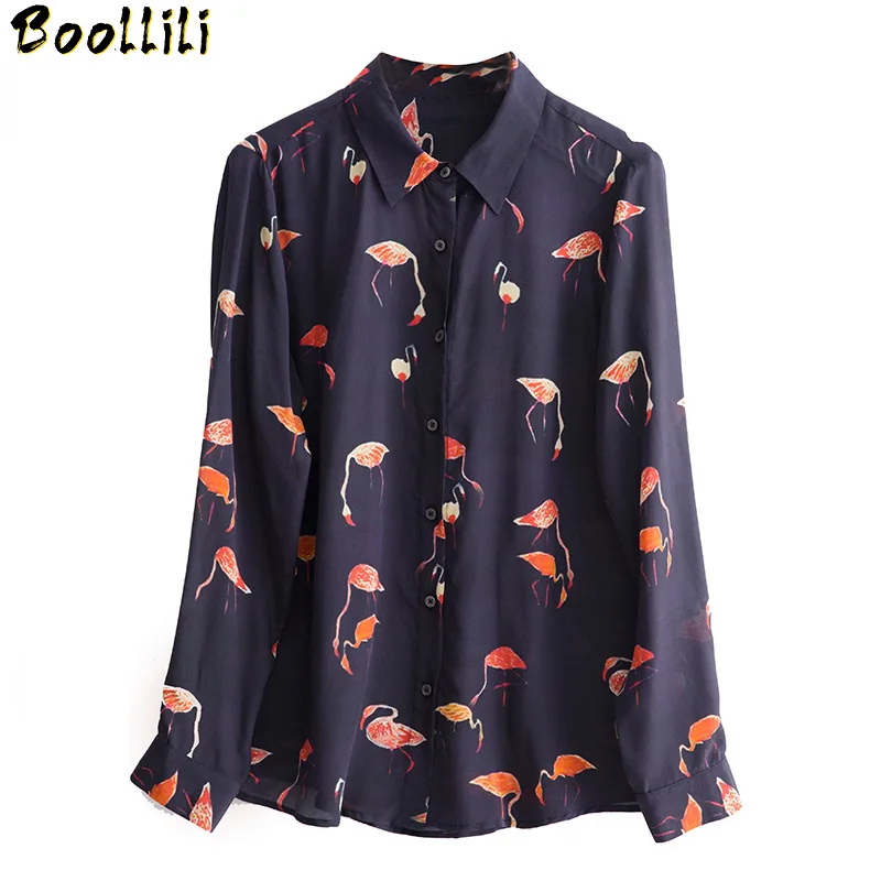 Boollili Blouse Women 100% Real Silk Shirt Womens Tops and Blouses Korean Ladies Tops Vintage Women Clothes Blusa Feminina