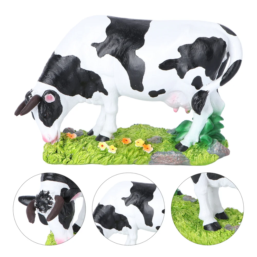 

1pc Scene Layout Model Simulation Vivid Resin Cow Animal Static Model