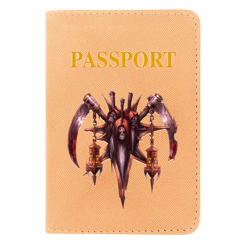 

Classic WOW World Printing Women Men Passport Cover Pu Leather Travel ID Credit Card Holder Pocket Wallet Bags
