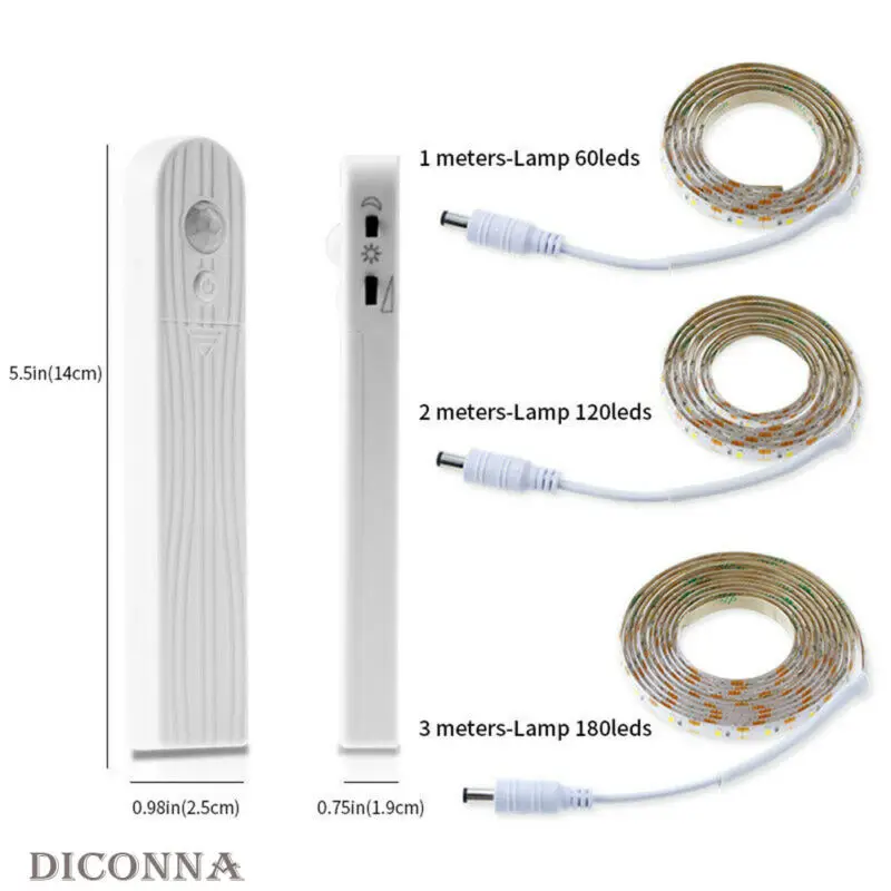 Светодиодный светильник с датчиком движения гибкий питанием от аккумулятора 5 в