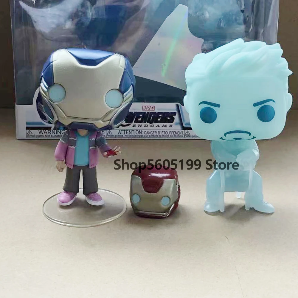

NEW! MORGAN STARK & TONY STARK GLOWS IN THE DARK with box Vinyl Action Model Toys for Children gift