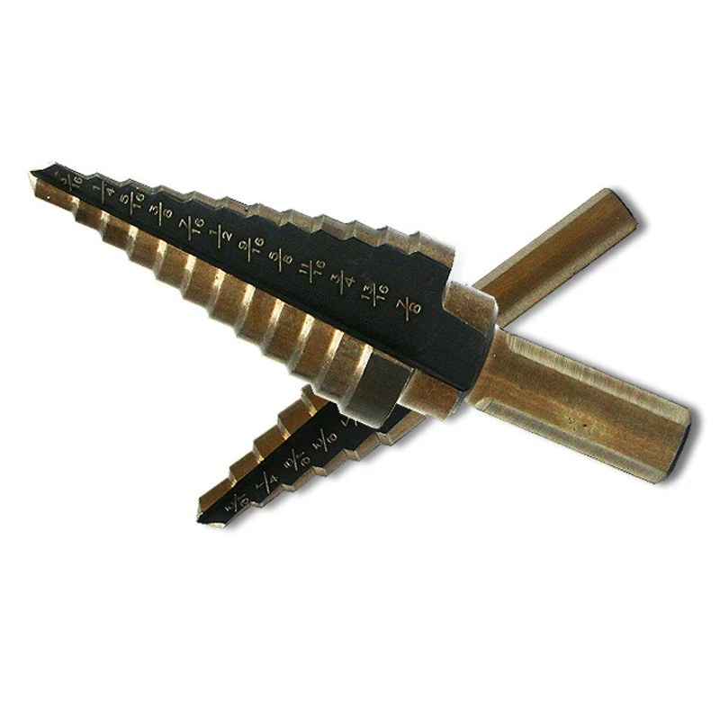 

HSS 4241 5pcs Inch Hss Cobalt Step Drill Bit Set Multiple Hole 50 Sizes Case Metal Drilling Tool for Metal with Aluminum Box