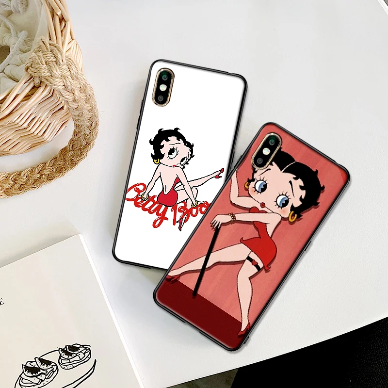 Beautiful Betty Soft Silicone Phone Case For iPhone XR TPU 5 5SE 6 6S 7 Plus 8Plus XS X Xr Max 9 Coque | Мобильные телефоны и