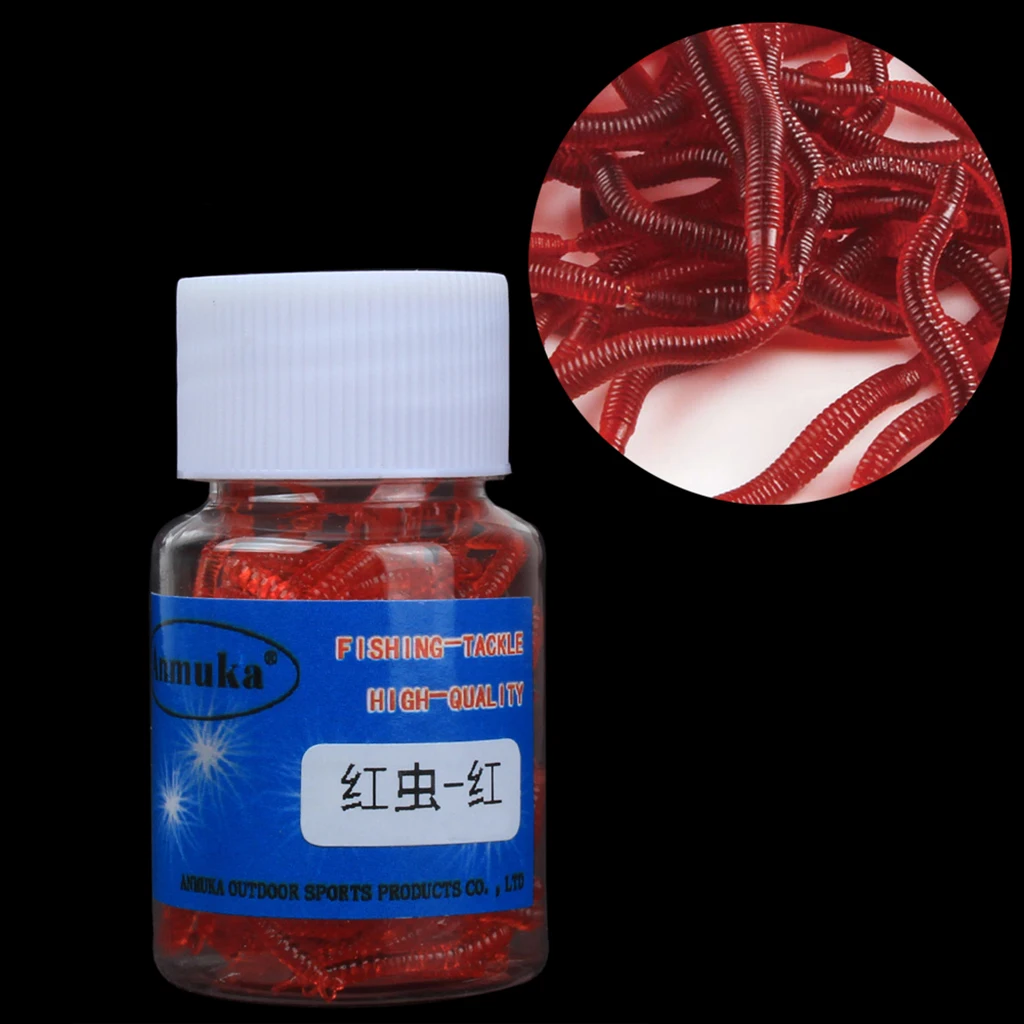 100 шт. искусственные приманки мягкий дождевой червь рыболовные бионические