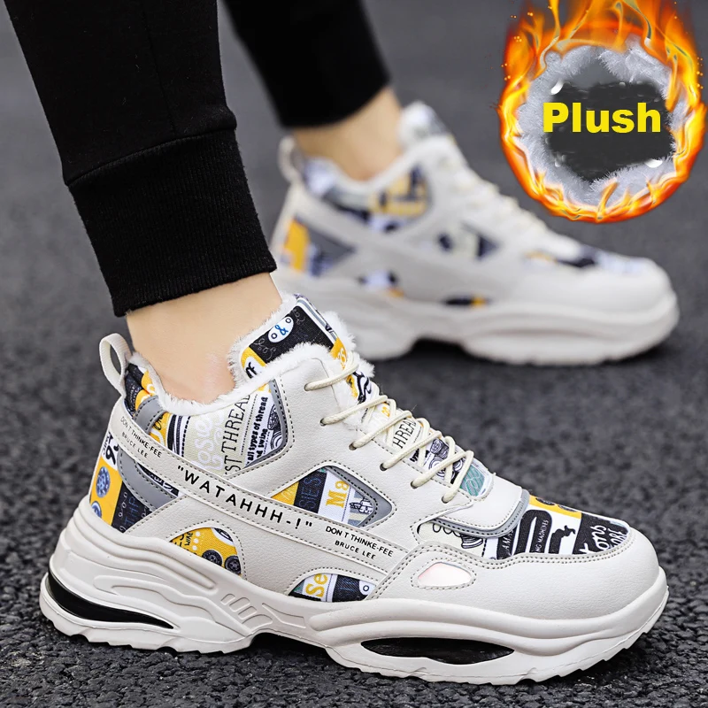 

Men Shoes Winter Male Sneakers Plush Warm Casual Shoe for men Running Shoe Fashion Zapatillas Hombre Man Outdoor Footwear 2022