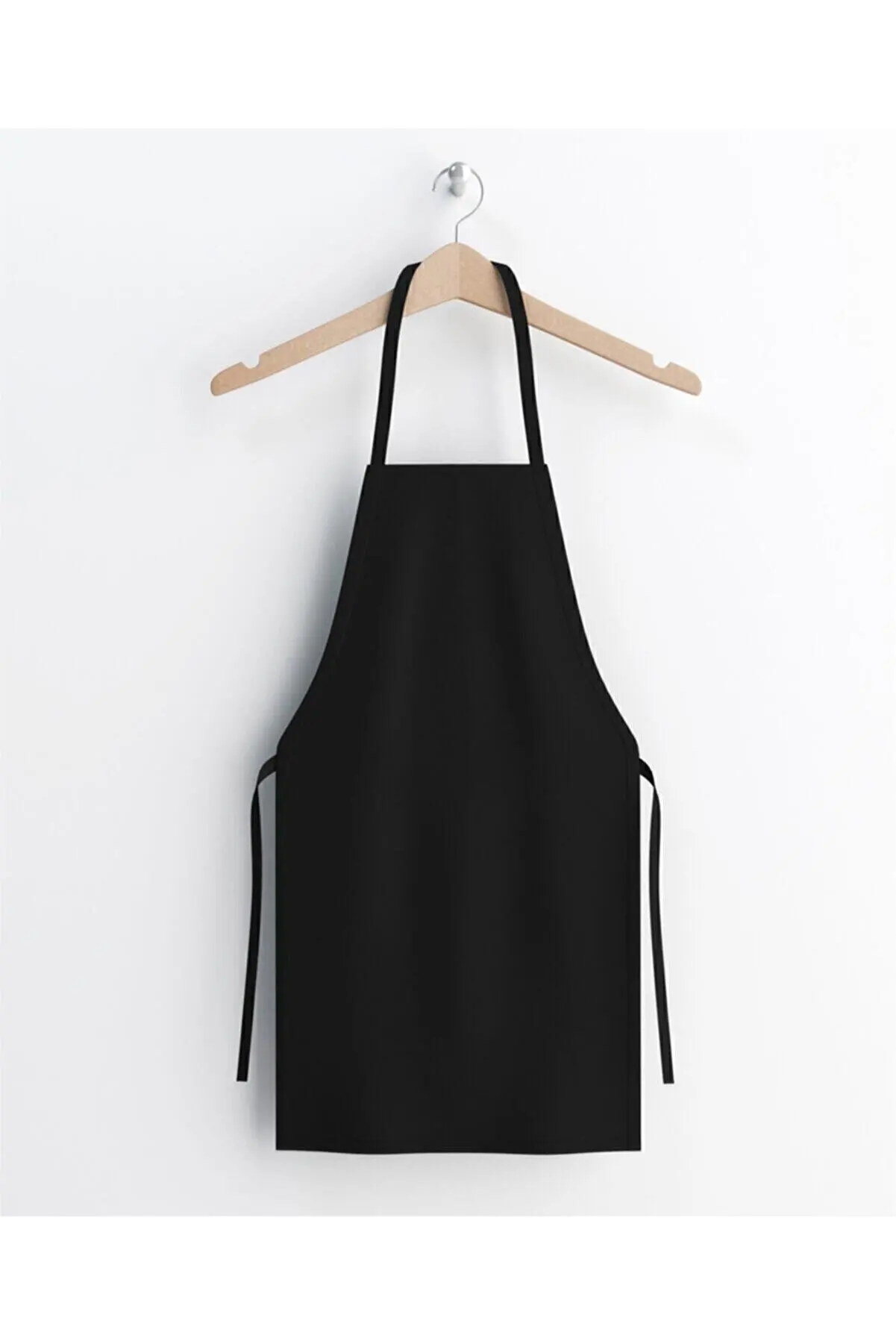 

2 PCs Black Gabardine Fabric Kitchen Cook Önlüğü Practical Binding Rope Quality Fabric Kitchen Clothing