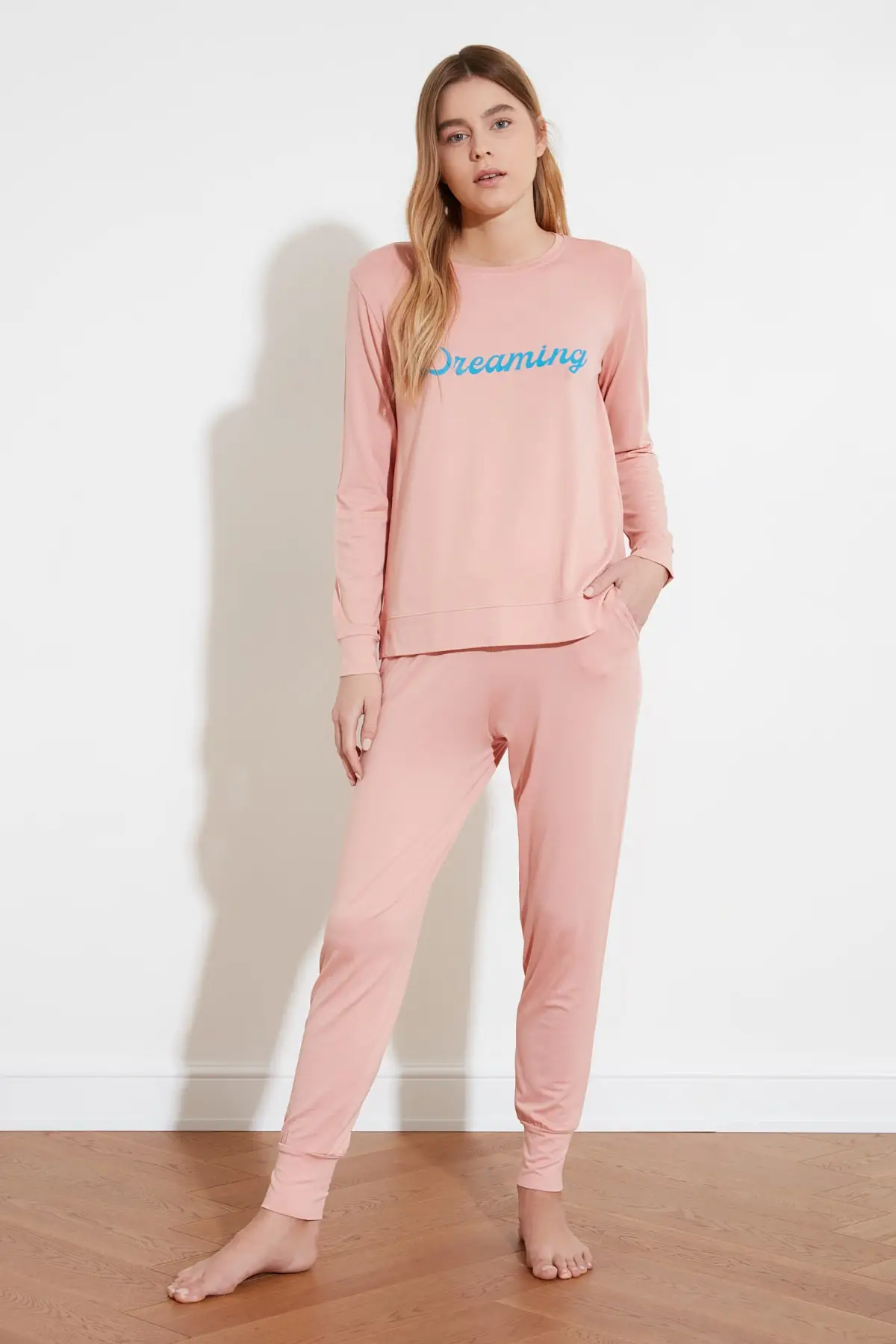 

Trendyol motolu knitted pajama set THMAW21PT0057