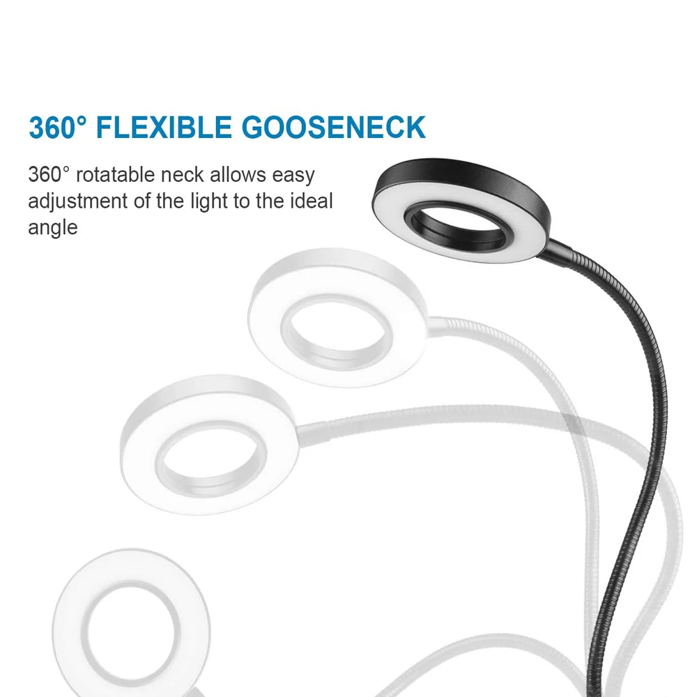 Светодиодная настольная лампа с зажимом USB светодиодный светильник для чтения и