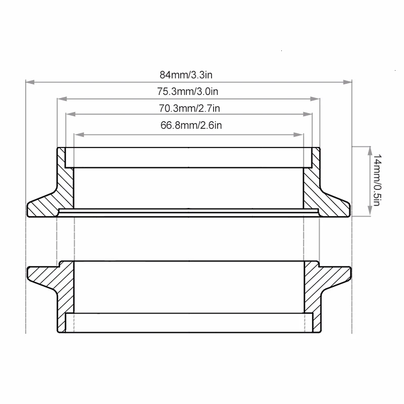 Комплект с фланцевым зажимом для выхлопной трубы из нержавеющей стали 2 75 дюйма |