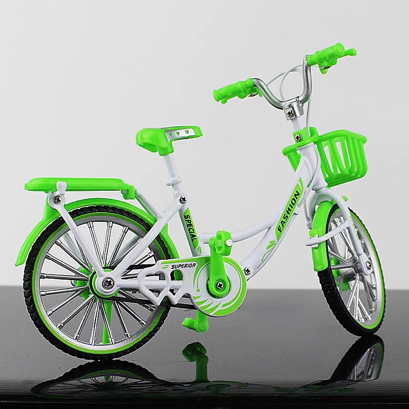 

3 Pcs Crazy Magic Finger Bike Alloy Bicycle Model 1:10 Simulation Bicycle Bend Road Mini Racing Toys Collection Home Furnishing
