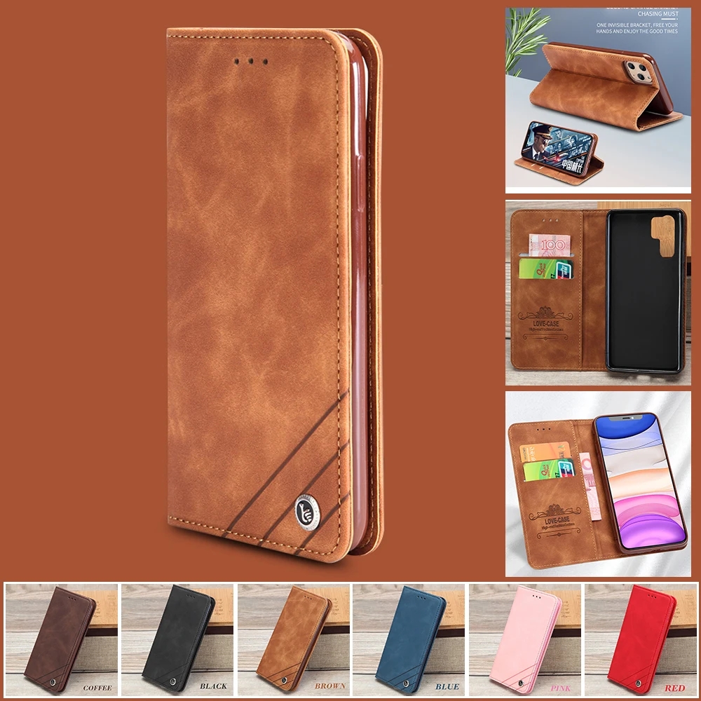 Роскошный кожаный чехол для Huawei Mate 30 P30 Lite Pro флип кейс 20 P20 Bisness чехлы с подставкой