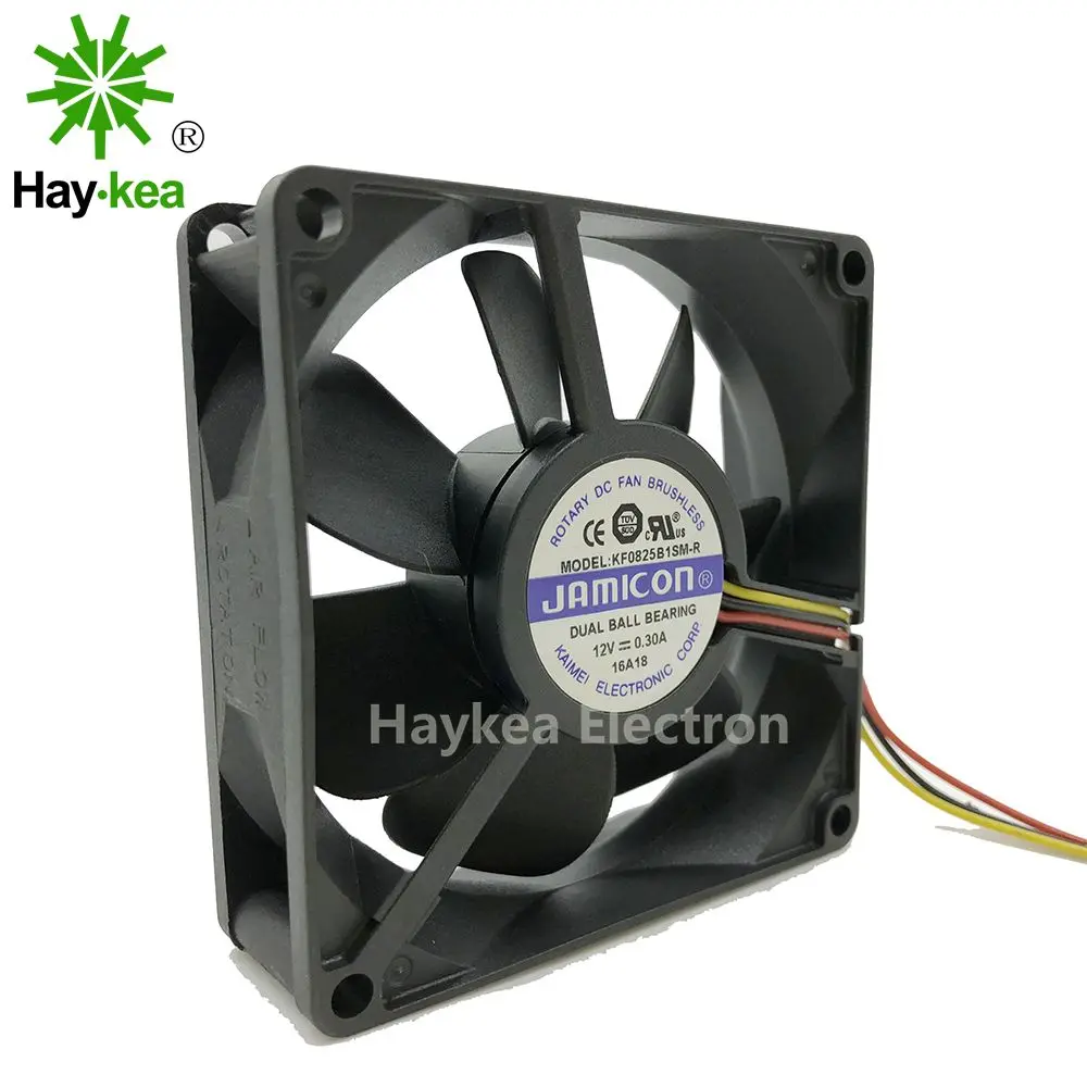 Новый KF0825B1 8 см 80*80*25 DC 12V 0.3A 3 провода PIN инверторный вентилятор Процессор