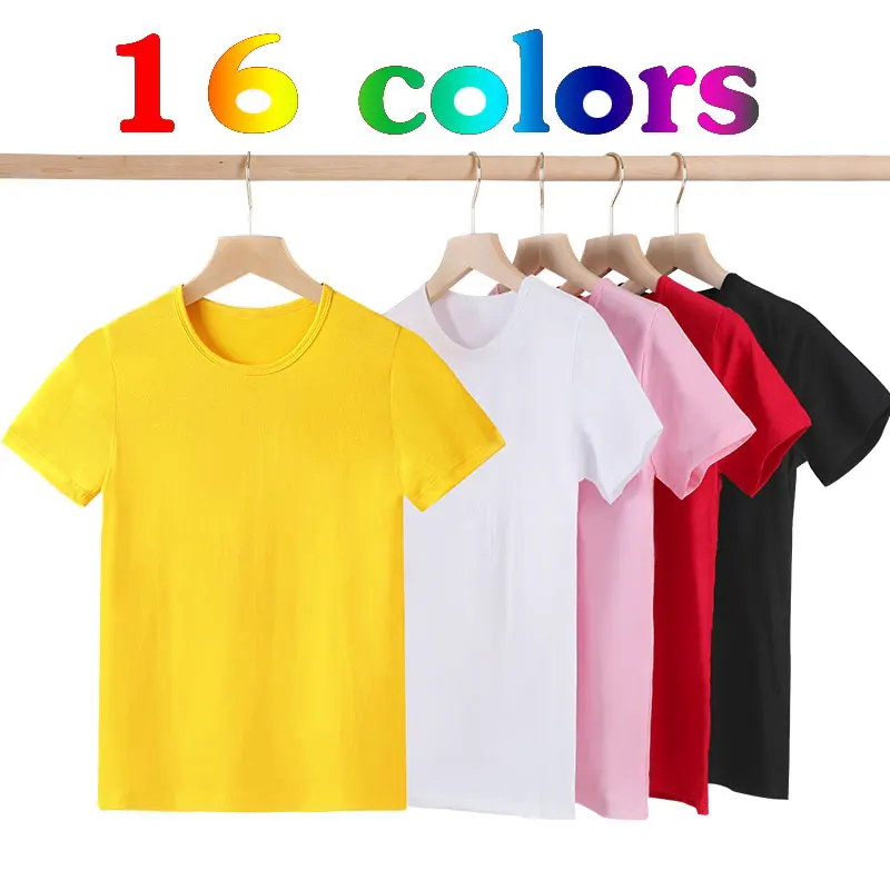 

16 Colors Solid Children T-shirt For Boys Girls Cotton Summer Kids Tops Tees Baby Kids Tshirts Blouse Clothes 12M 24M 2-9 Years