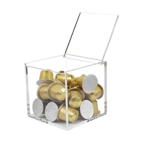 coffee capsule storage box holder organization dust proof transparent acrylic box for nespresso capsules pods