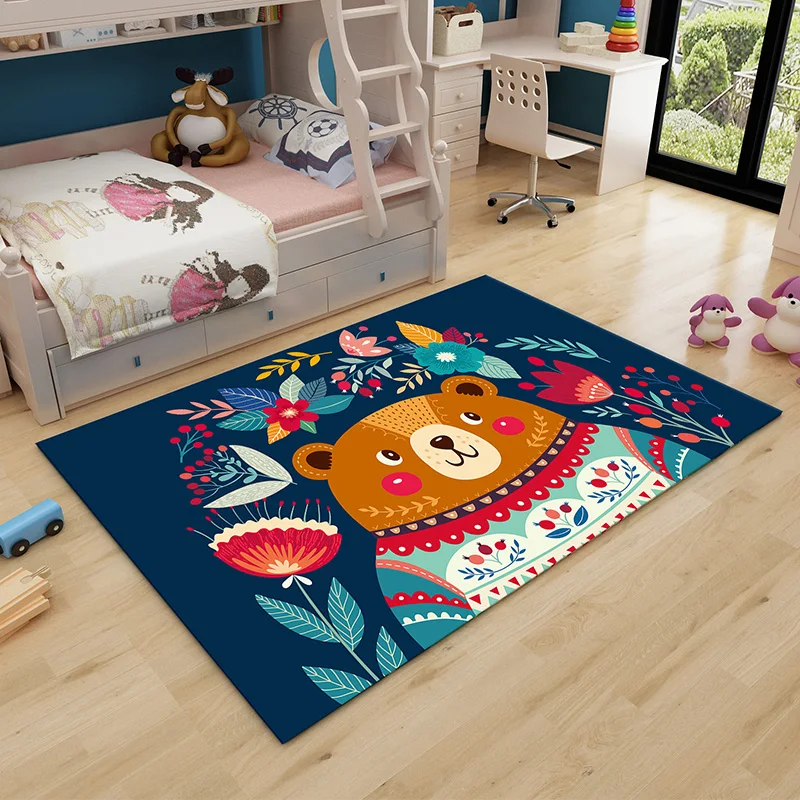 

Cartoon Children's Carpet Living Room Children's Room Carpet Bedroom Full Tatami Bedside Blanket Rectangular Crawling Mat