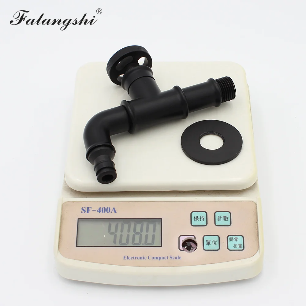 Кран с загнутым носиком для ванной латунный матовый черный декоративный садовый