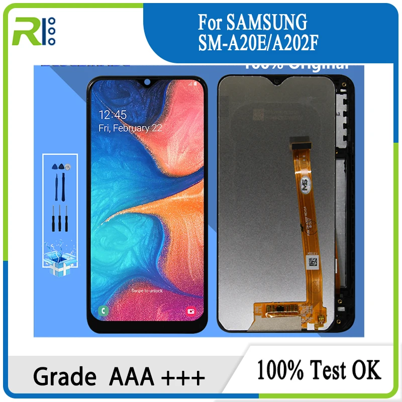 

ЖК-дисплей 5,8 дюйма для Samsung Galaxy A20E, дисплей A202 SM-A202F/DS, сенсорный экран, дигитайзер для Galaxy A102F A10E A102, ЖК-дисплей, сменная деталь