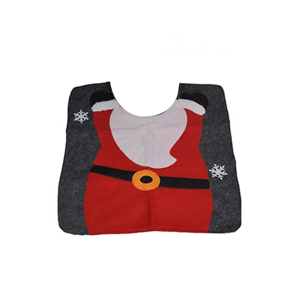 3 шт. рождественское сиденье для унитаза и чехол коврик ванной с Санта-Клаусом