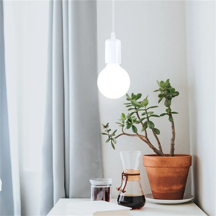 Lámpara de pared nórdica minimalista, luz colgante de techo con enchufe E27 para pasillo, Hotel, sala de estar, dormitorio, Bar, soporte de luz colgante