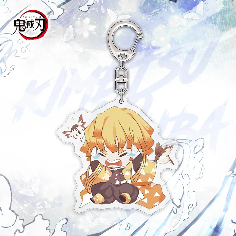 

Double-Sided Demon Slayer: Kimetsu No Yaiba Keychain Acrylic New Charm Japan Anime Key Chain Boy Men Girl Keyring Accessories