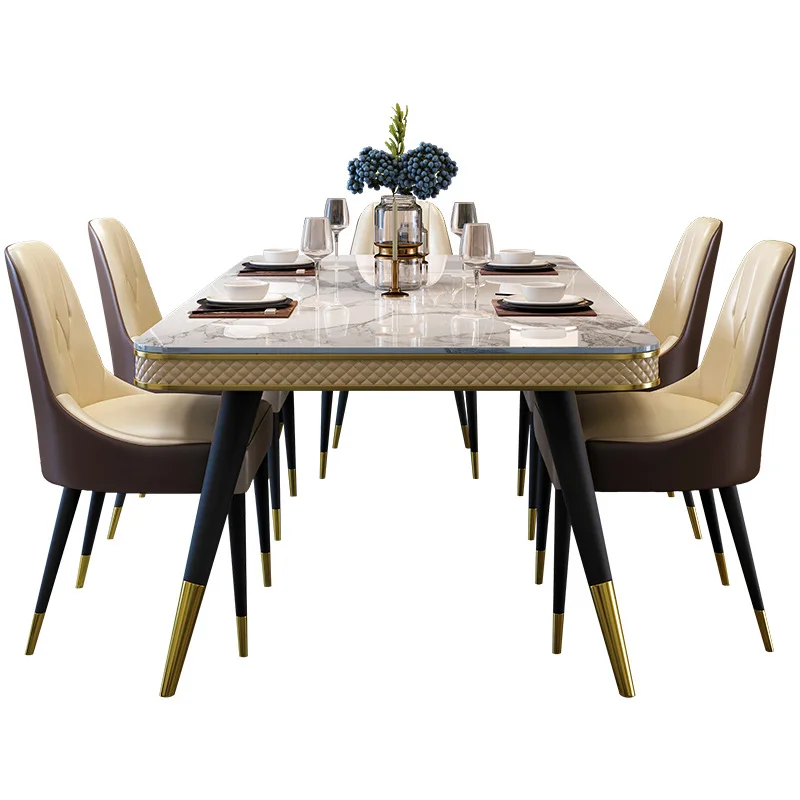 

Light luxury minimalist modern small rectangular household dining table