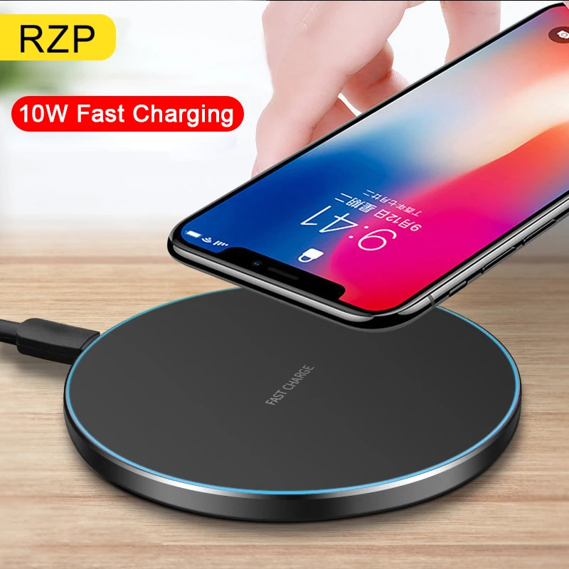 10 Вт QI Беспроводное зарядное устройство для iPhone 11 Pro XR Xs Max 8 Plus Samsung S8 S9 S10 S11 Note 9