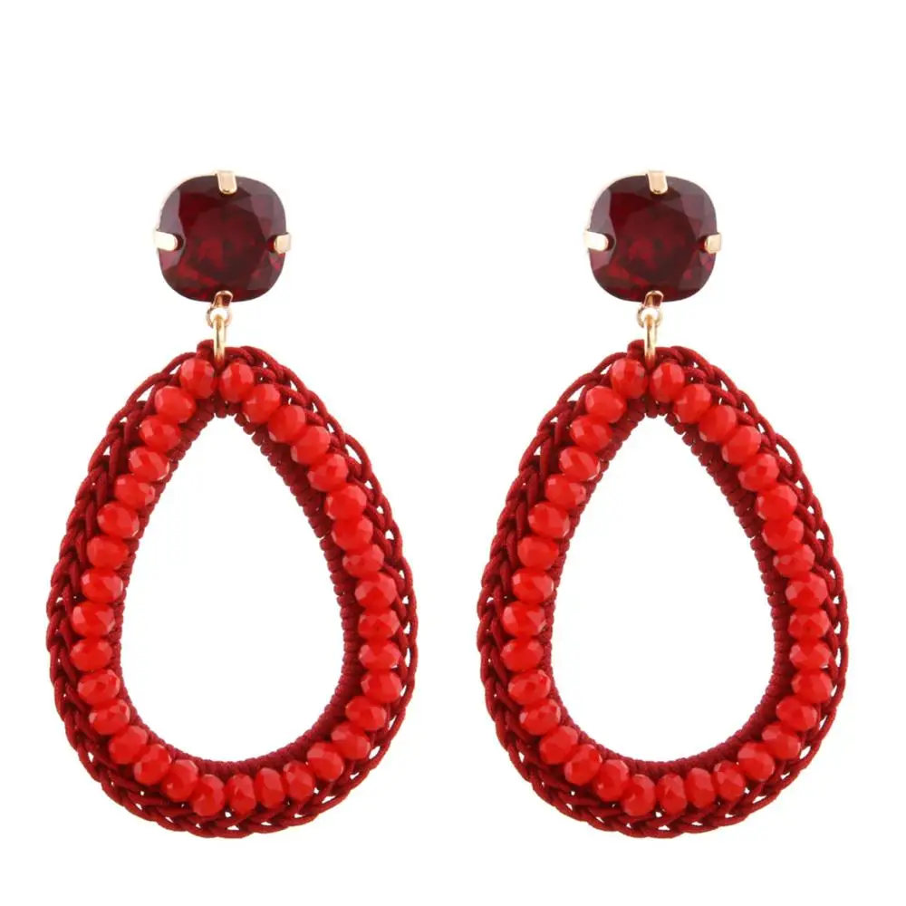 

Boho Oorbellen Drop Crystal Earrings for Women Luxury Handmade Water Drop Dangle Brincos Statement Fashion Jewelry Aretes