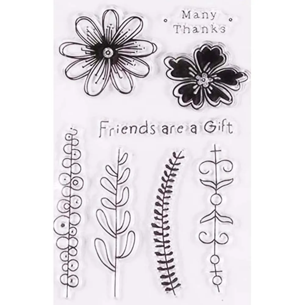 Друзья в подарок листья прозрачный Штамп для DIY Скрапбукинг/изготовление