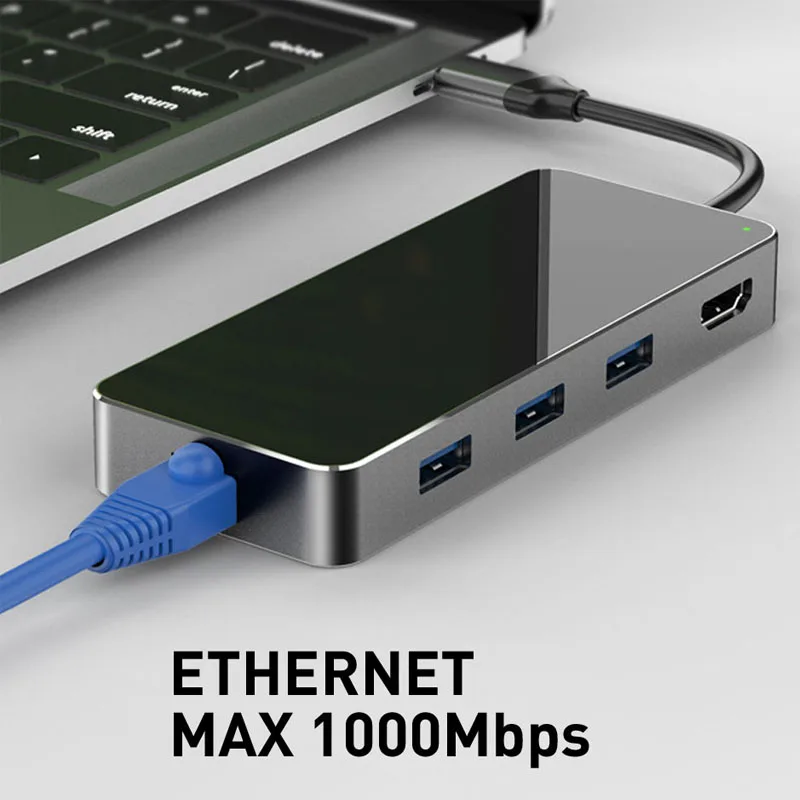 

USB Hub Dock Station Type C Splitter Supports PD Charging with HDMI VGA Ethernet RJ45 for Lenovo Thinkpad Macbook Notebook
