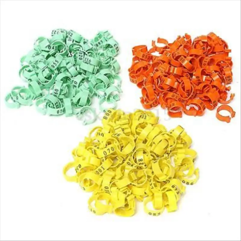 

100Pcs Birds Feet Rings Inner Diameter 18/20mm Plastic Clip Ring Pigeon Dove Quail Foot Ring Farm Animal Carrier