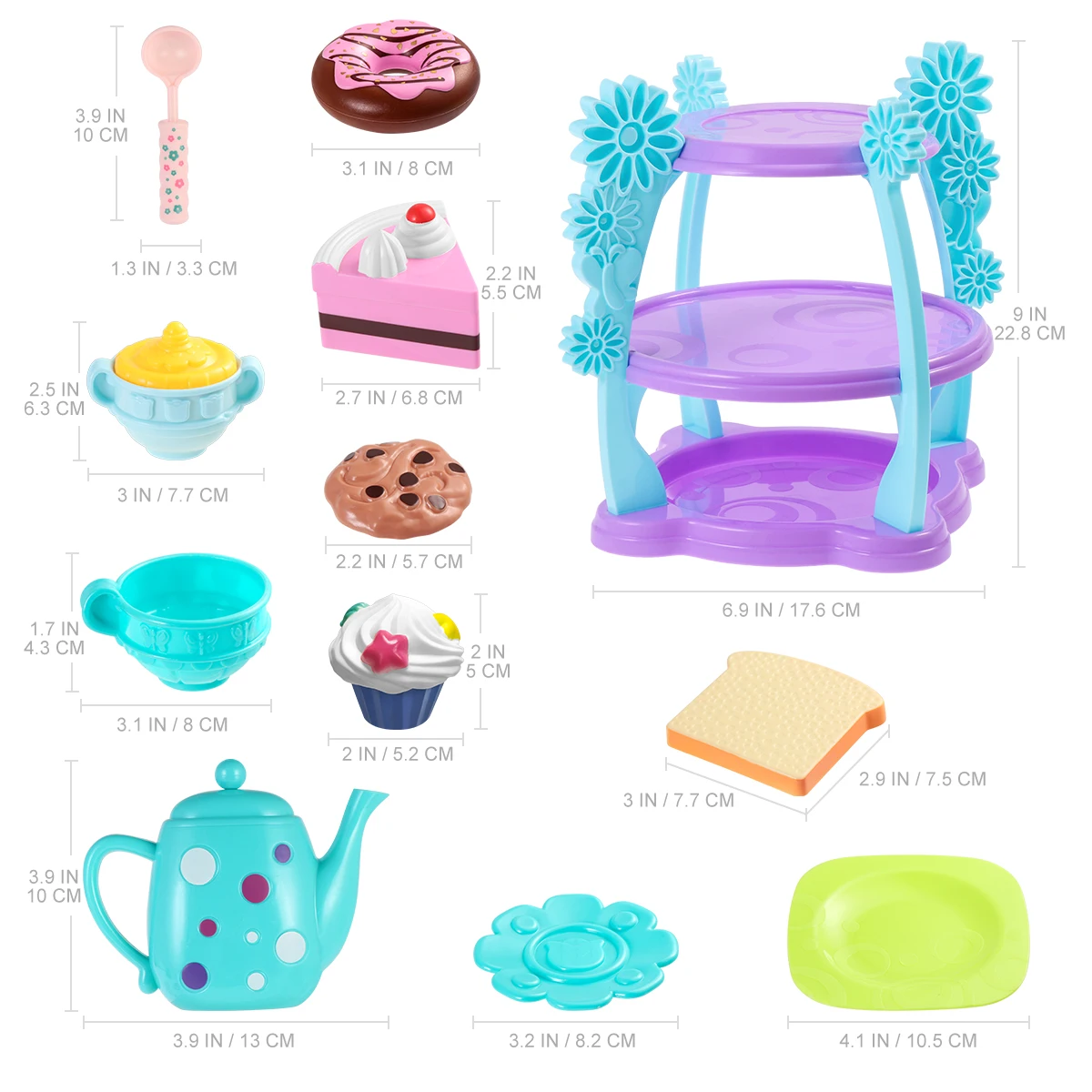 IBaseToy 35 шт. безопасный набор для приготовления еды и чая милые развивающие игрушки