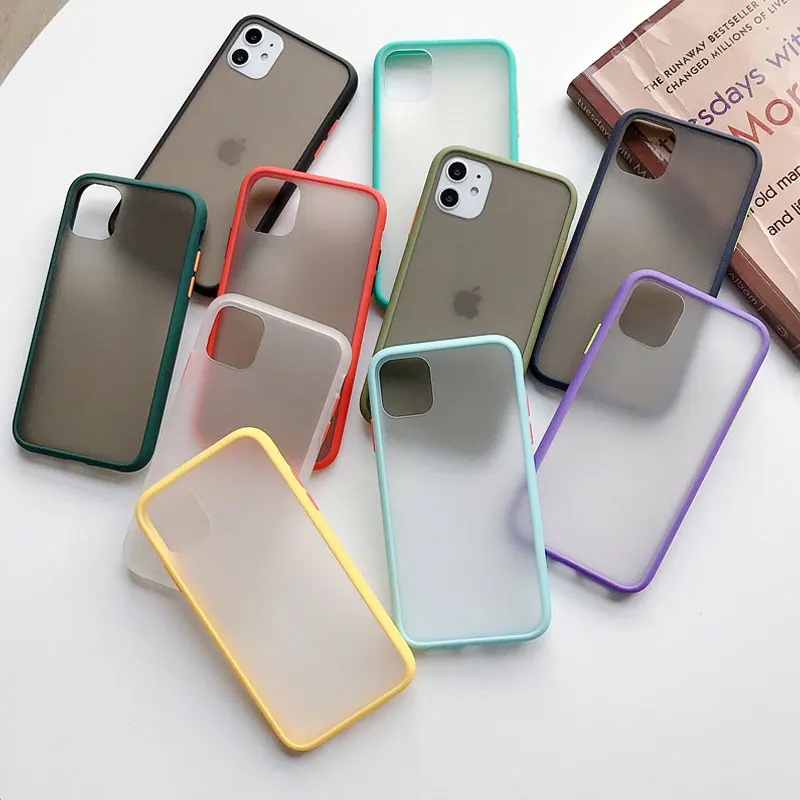 Гибридный матовый чехол мятного цвета для телефона iphone SE 2020 11 Pro Max XS XR 6S 7 8 Plus