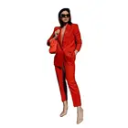 VEIAI Женский комплект 2 шт. Блейзер делового костюма Формальные брючные костюмы, деловые костюмы для свадебных торжеств для мальчиков, смокинг, женский брючный костюм работы