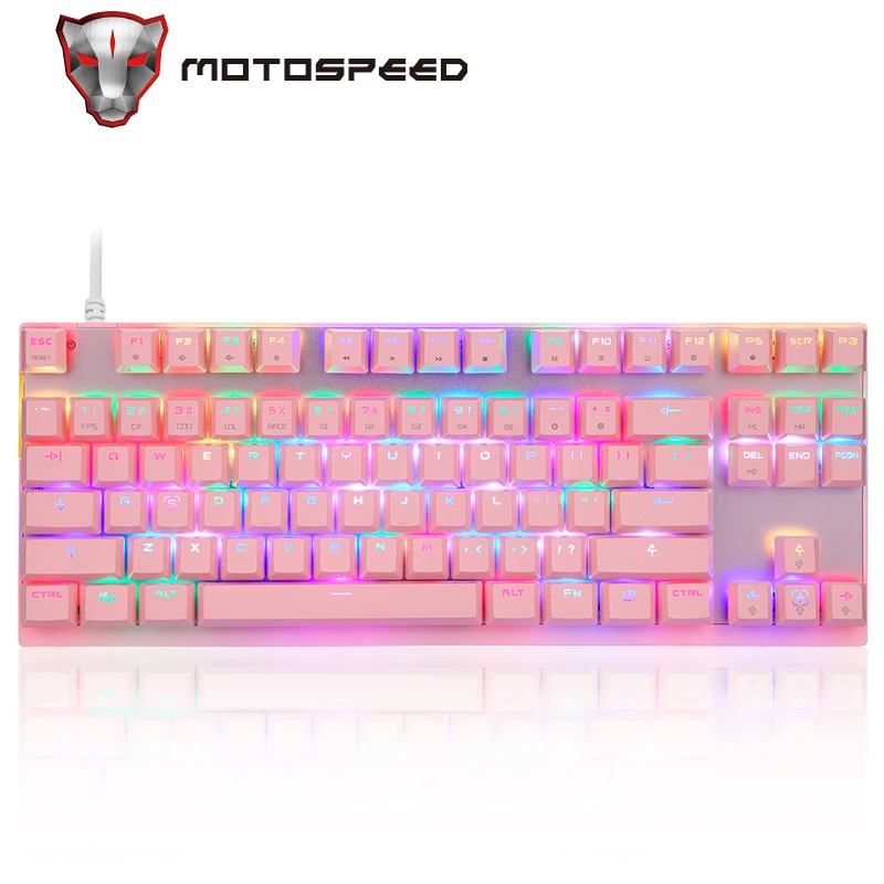 Механическая клавиатура Motospeed CK82 игровая проводная с синими и красными