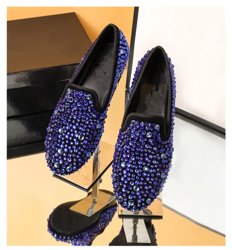 Стразы повседневная обувь на плоской подошве женская с кристаллами Zapatos De Mujer