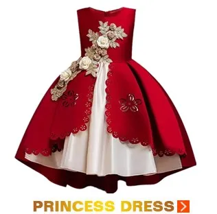 Платье с цветочным узором и блестками для маленьких девочек; кружевное Пышное рождественское платье; свадебное платье; детская одежда; Детские платья для девочек; детская праздничная одежда